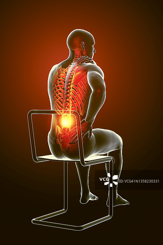 人的脊柱痛，背痛，背痛图片素材