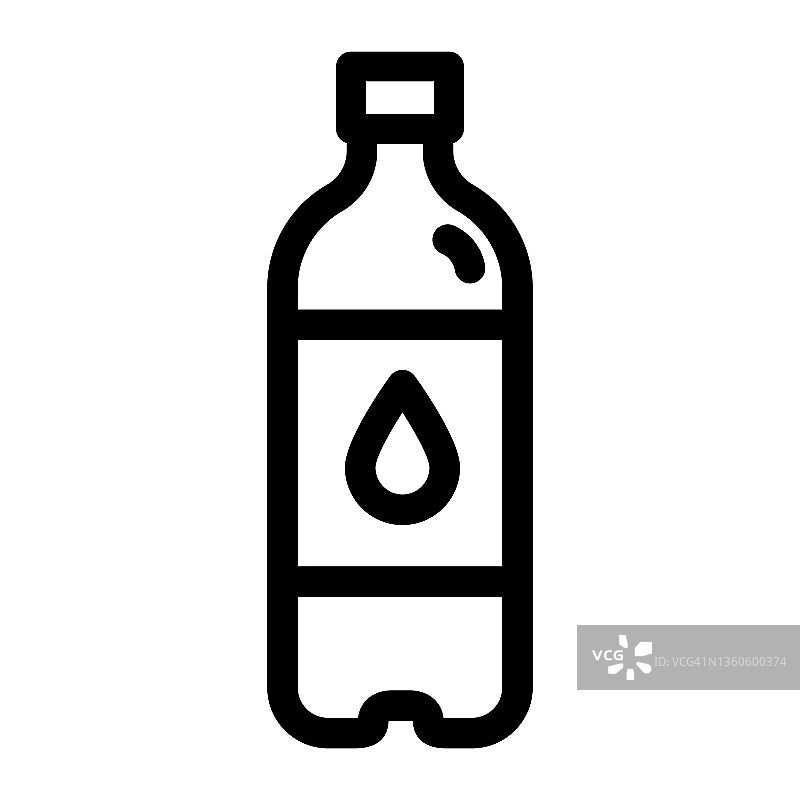塑料水瓶交付轮廓图标图片素材