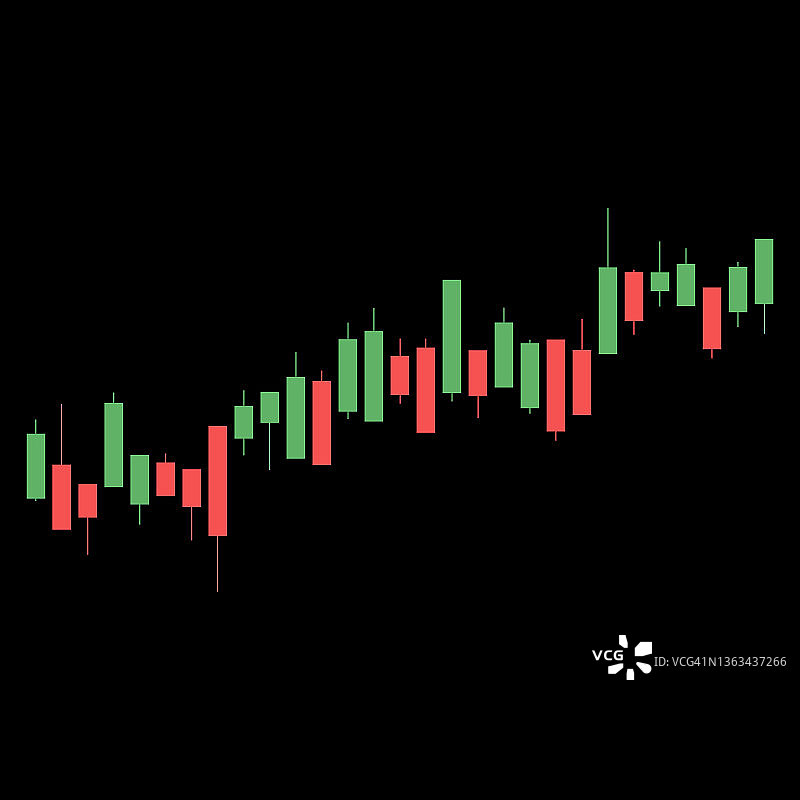比特币股票图表-股票市场加密货币交易的蜡烛杆图表。黑暗的背景。图片素材