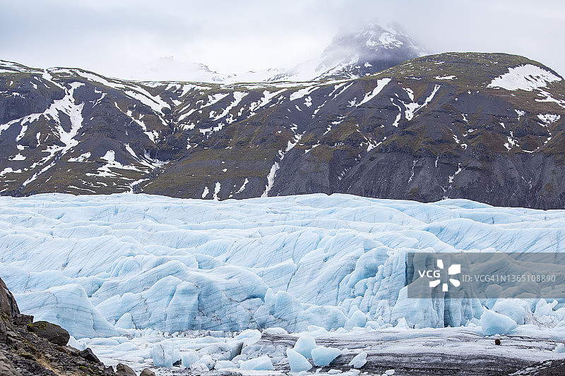 冰岛的Svinafellsjokull冰川图片素材