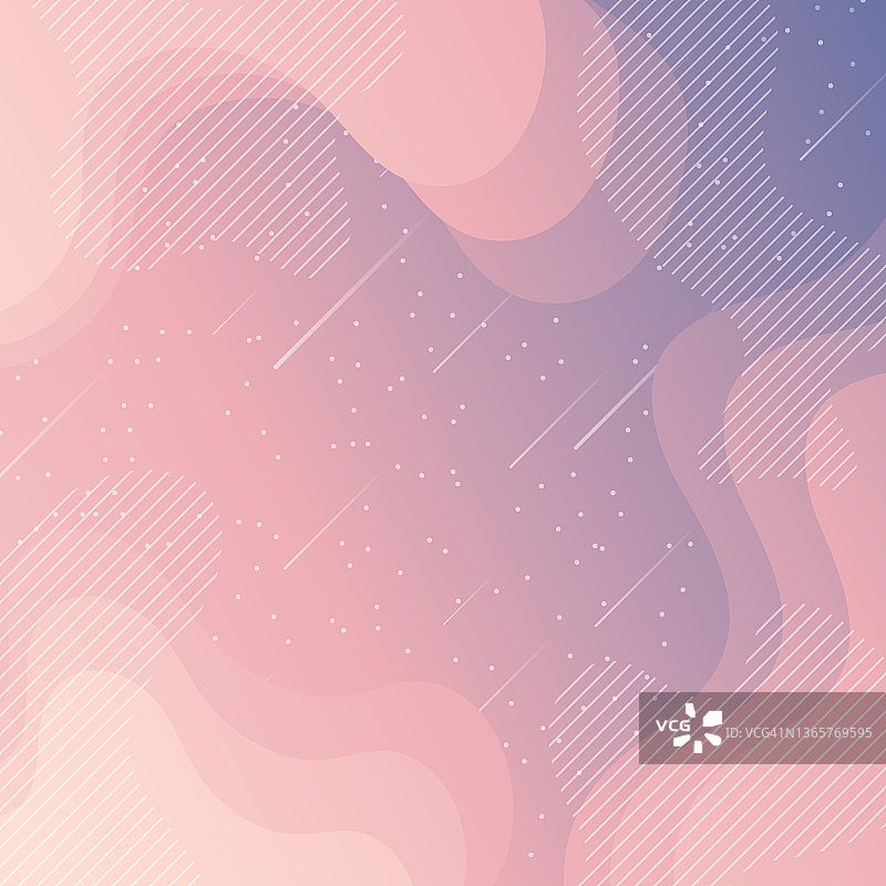 潮流星空与流体和几何形状-粉红色梯度图片素材