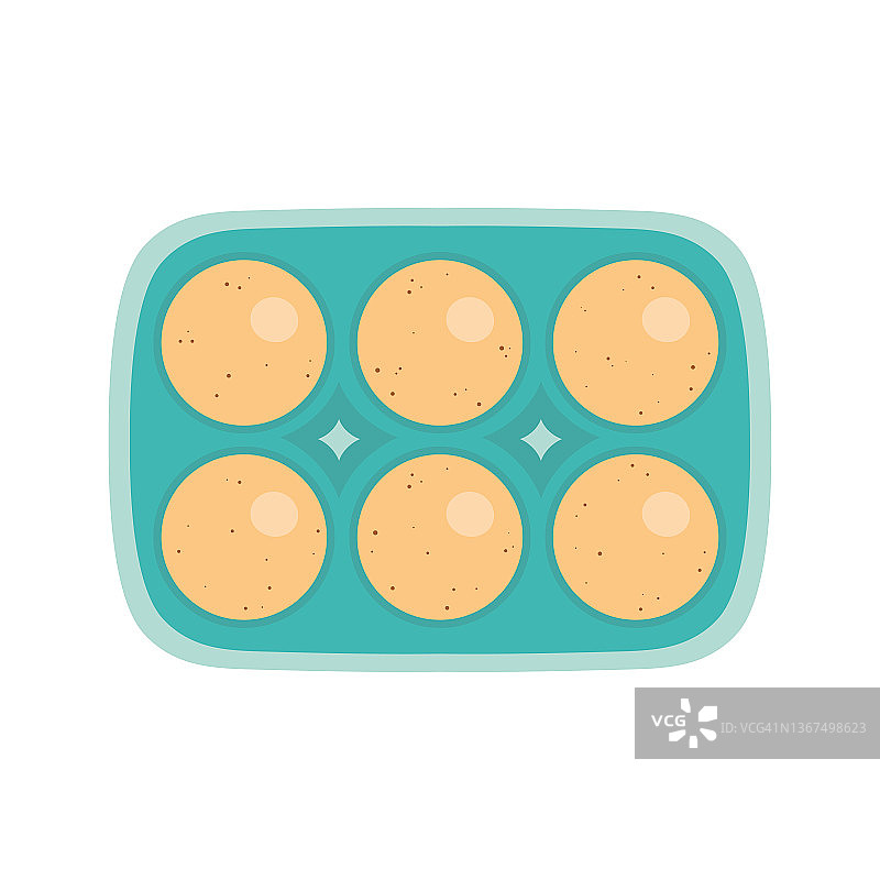 矢量插图的纸箱鸡蛋孤立在白色图片素材