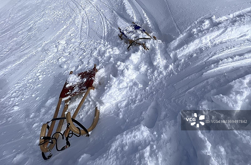 雪橇运行 凯勒约赫 拉切格 布鲁德瓦尔德 埃格特博登 施马德莱格 皮尔伯格 im 贝济克 施瓦茨 蒂罗尔 奥地利 - 雪橇雪橇图片素材