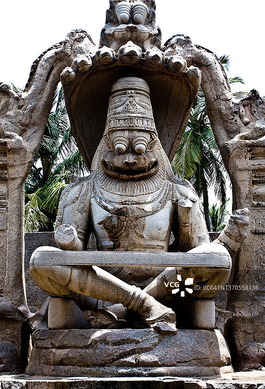 代表Narasimha(印度)的雕像图片素材