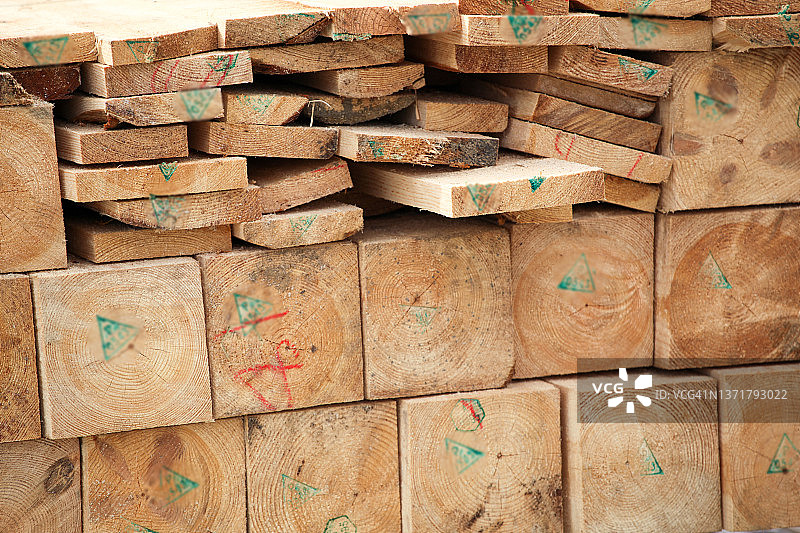优质木材用于建筑图片素材