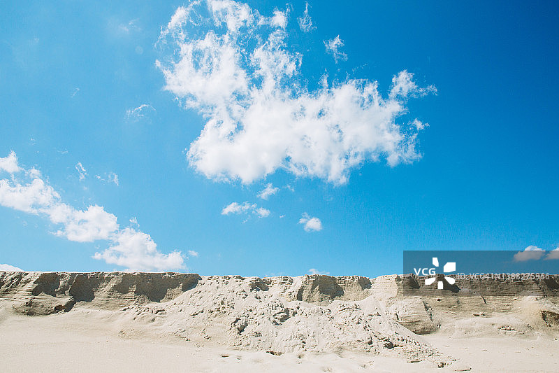 海滩背景蓝天云景夏季背景图片素材