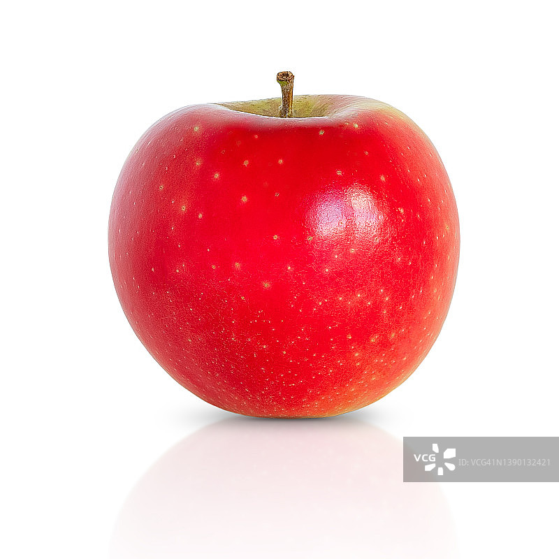 新鲜的红苹果孤立在白色上图片素材