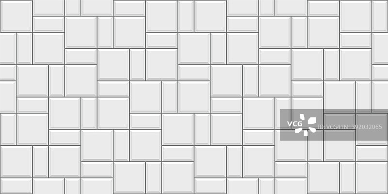陶瓷的模式。无缝砖结构。地铁瓷砖墙。brickwall的矩形。图片素材