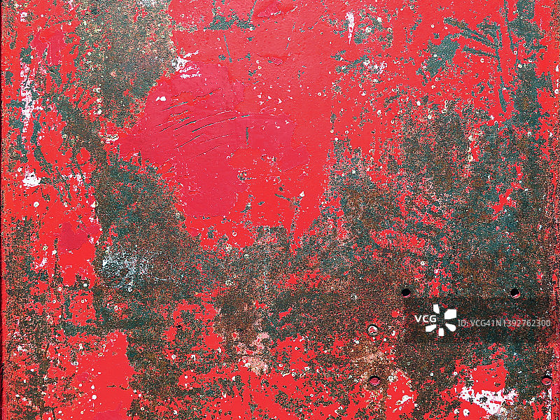 伦敦，风化的红色油漆带锈的金属纹理图片素材