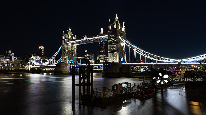 塔桥夜景图片素材