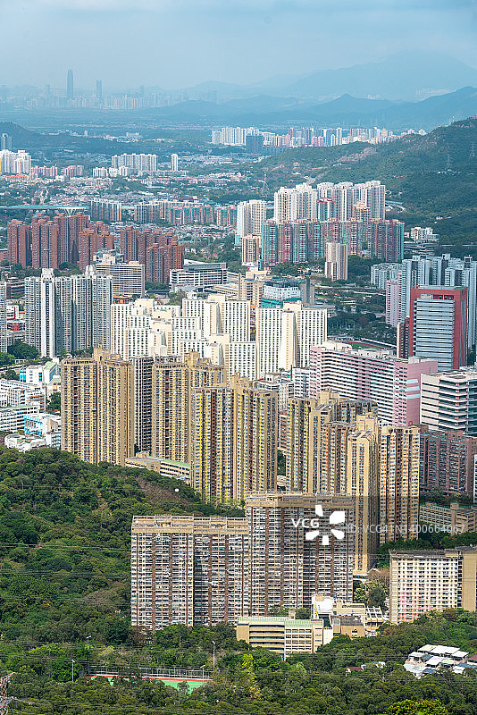 屯门区的景观从香港青山俯瞰图片素材