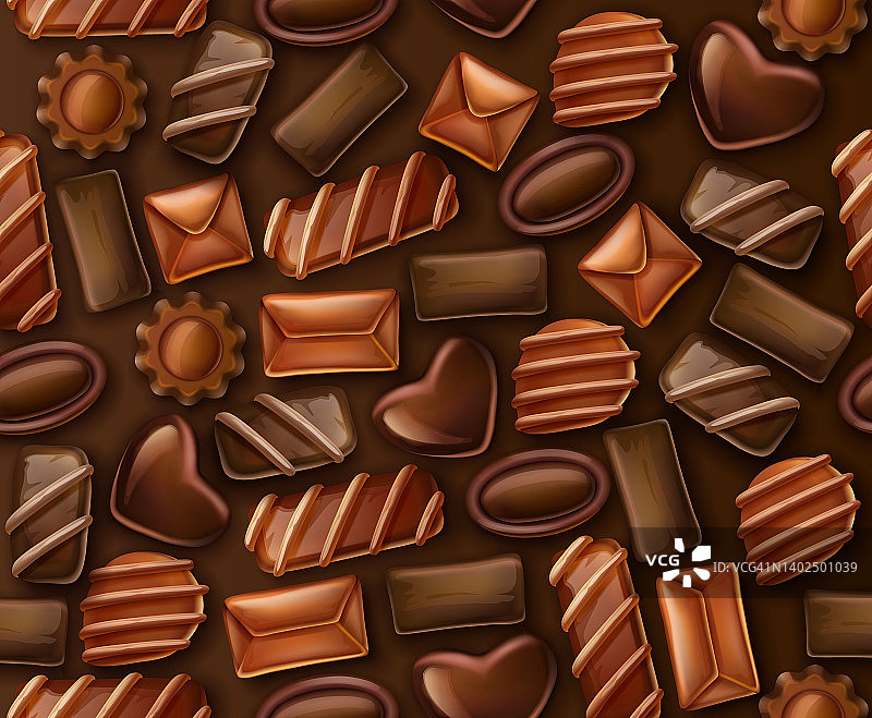 巧克力糖果无缝图案图片素材