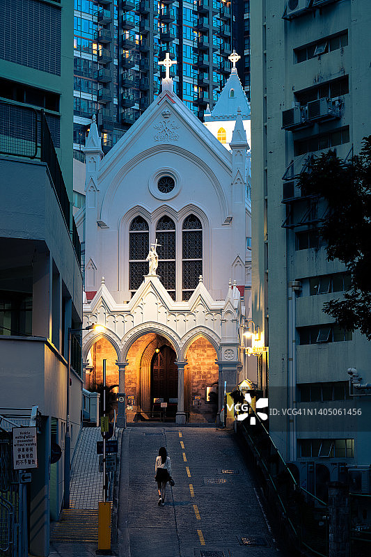 中国香港，天主教无玷圣婴大教堂图片素材