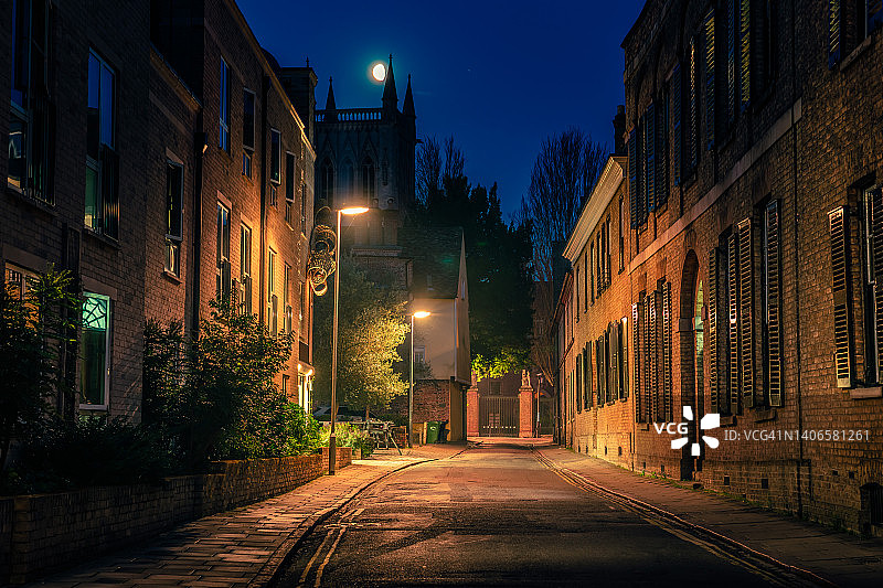 英国剑桥的夜景图片素材
