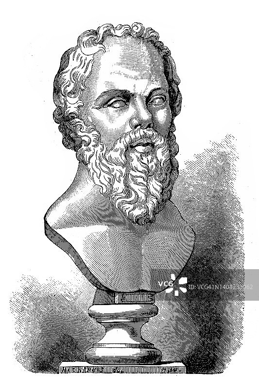 苏格拉底，古希腊哲学家，图片素材