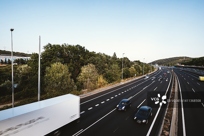 高速公路在巴塞罗那图片素材