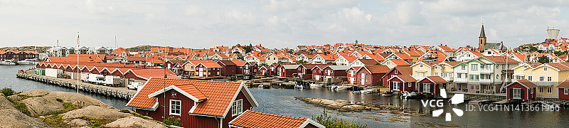 夏天西海岸Smögen社区的景色图片素材