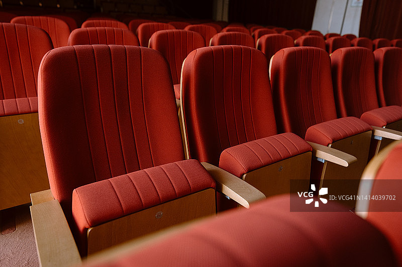 剧院空红椅子图片素材