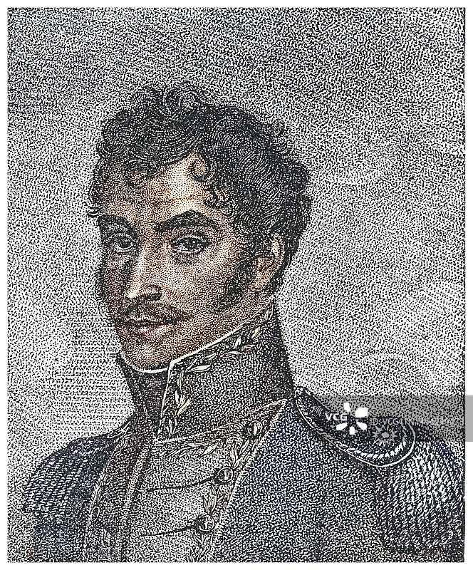 解放者肖像simon bolivar (simon jose Antonio de la santisima Trinidad bolivar y Palacios) -委内瑞拉军事和政治领袖图片素材