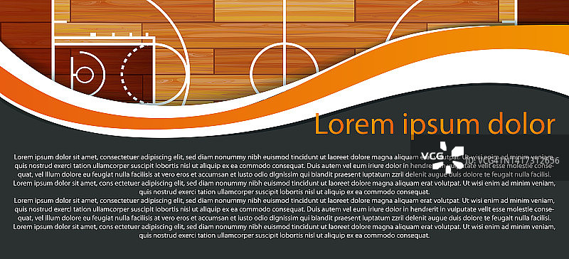 团队竞赛，运动和胜利的概念在扁平化的风格。体育抽象篮球背景与地方的文本。在线订购，网页，应用程序设计和打印的创意模板。图片素材