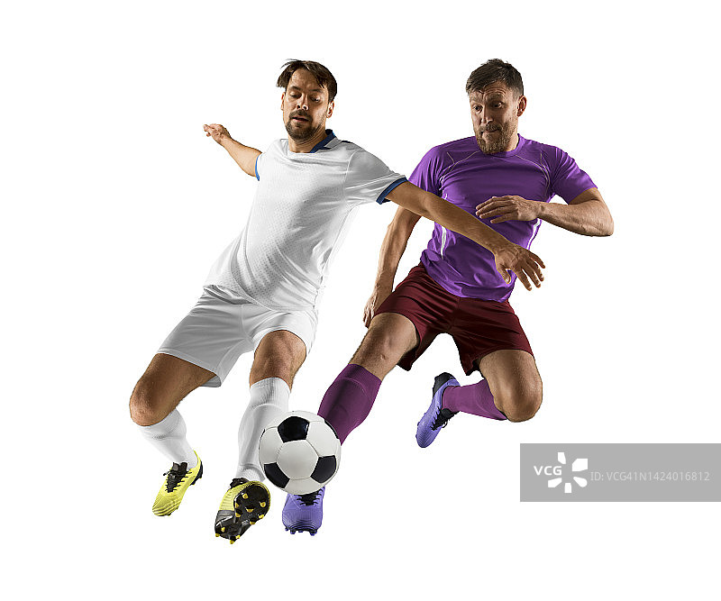 两个足球运动员在运动图片素材