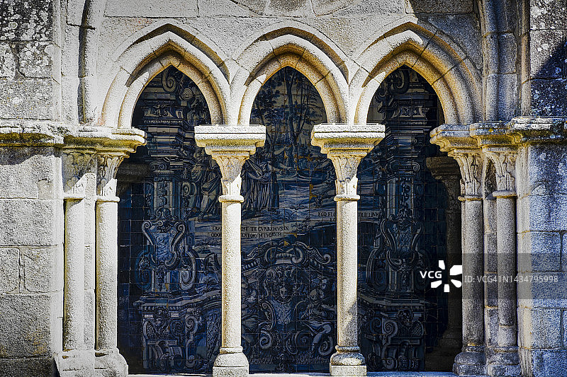 波尔图大教堂的回廊，葡萄牙图片素材