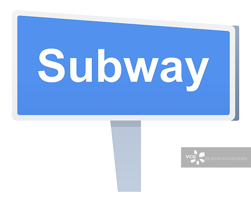 地铁标志——现代平面设计风格的单一孤立对象图片素材