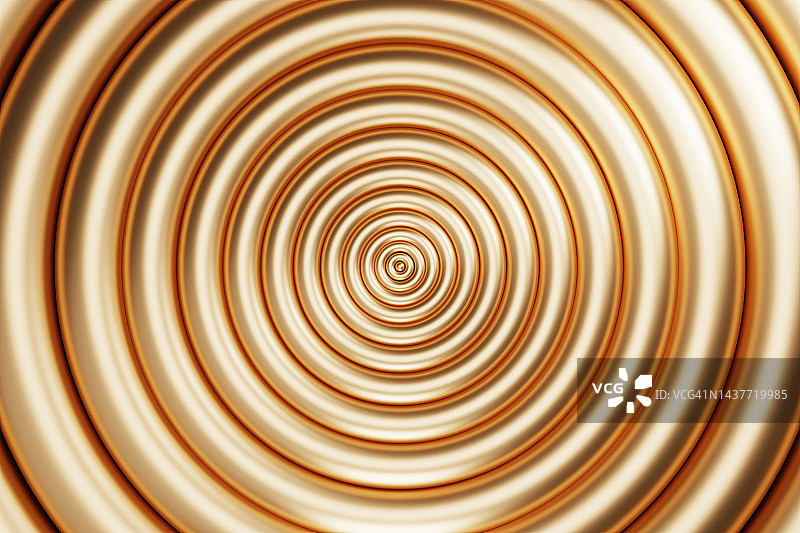 美丽的抽象金色背景。美丽的3 d螺旋。图片素材