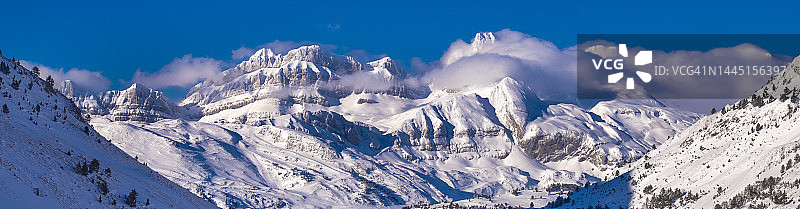 西班牙韦斯卡的坎楚滑雪场图片素材