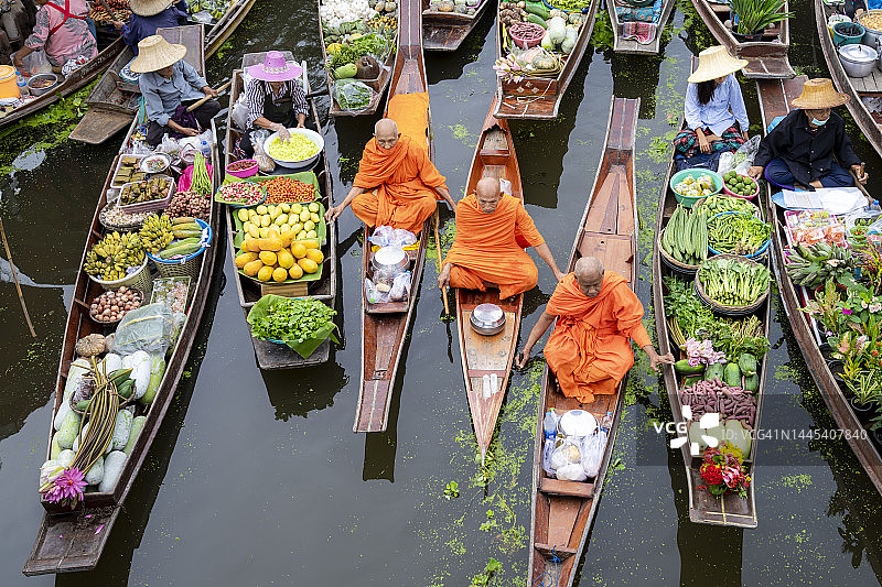 泰国水上市场图片素材