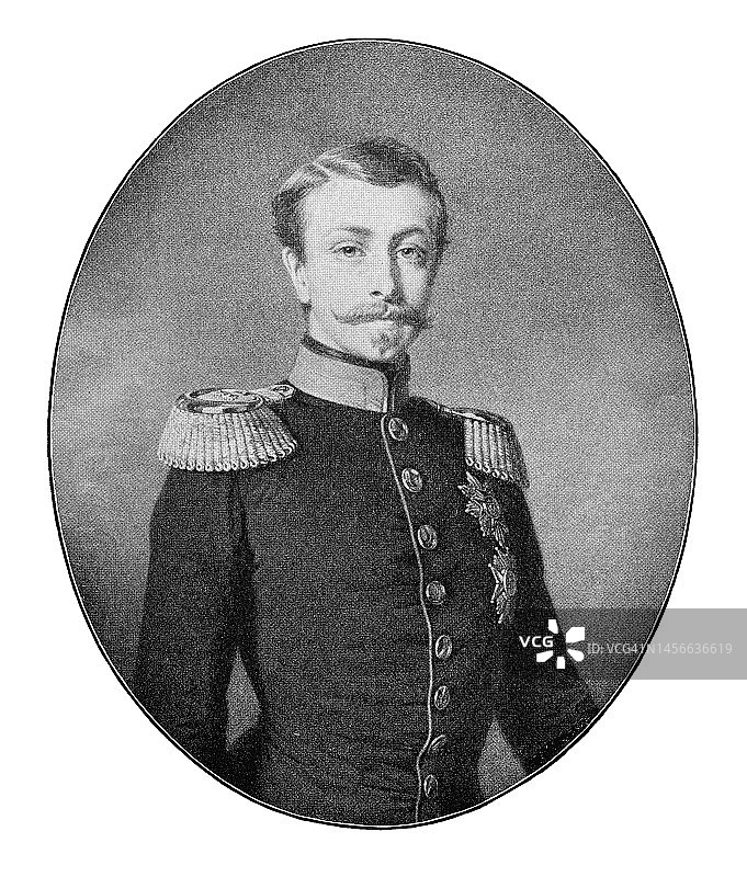 Portrait of Frederick I (9 September 1826 – 28 September 1907) Grand Duke of Baden from 1858 to 1907图片素材