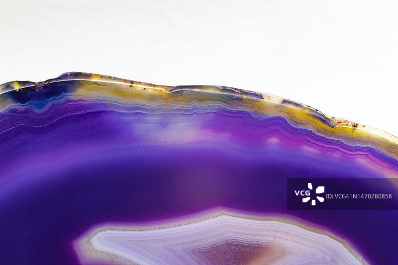 紫蓝玛瑙晶洞片晶，带状玉髓石，美国，美国图片素材