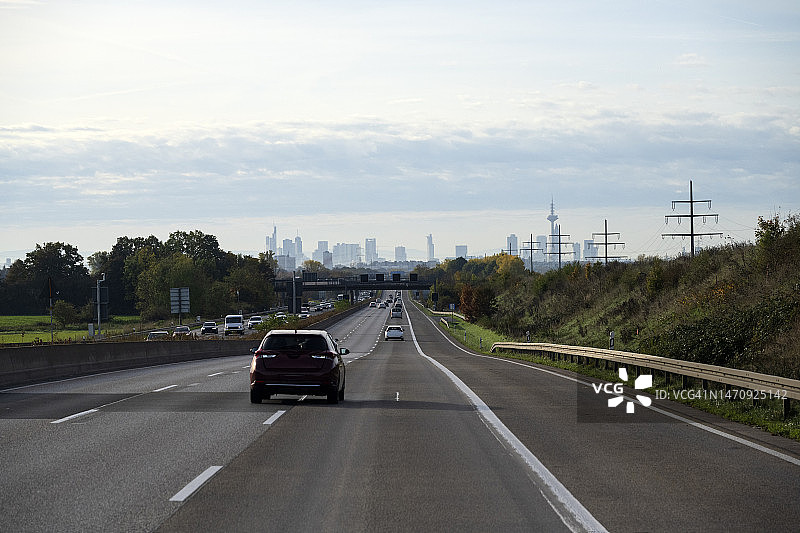 德国法兰克福附近的E05欧洲高速公路图片素材