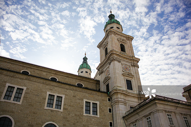 萨尔茨堡大教堂的塔楼图片素材