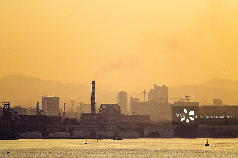 城市生活有污染问题图片素材