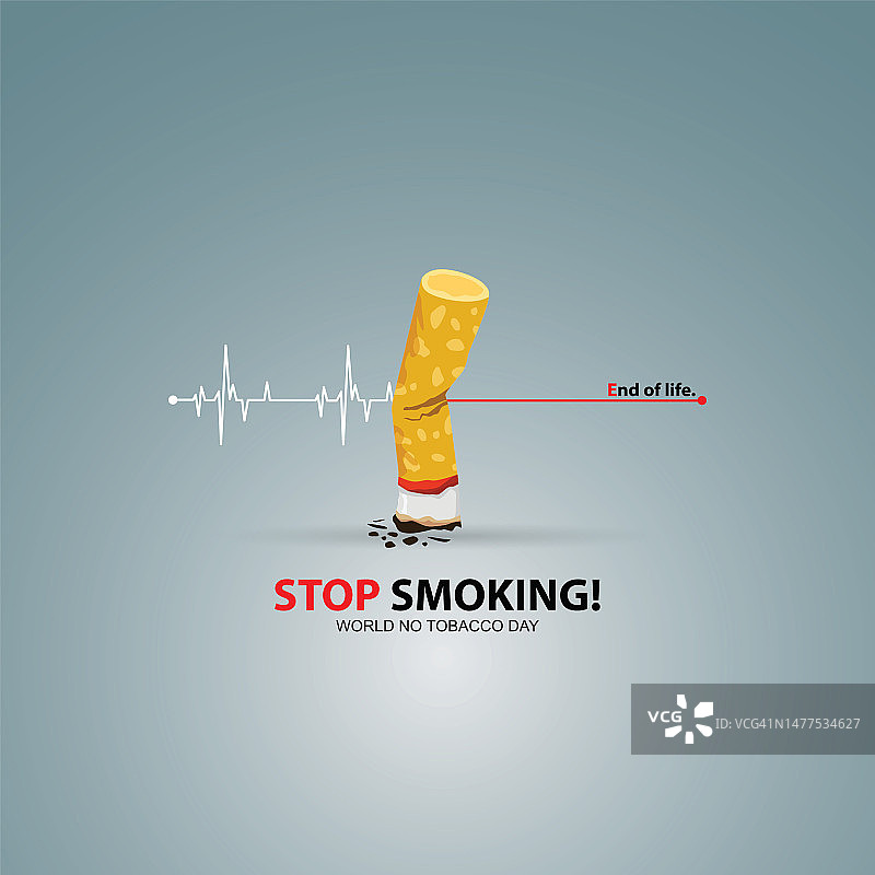 戒烟。5月31日世界无烟日。无烟日意识。香烟的毒药。向量。插图图片素材