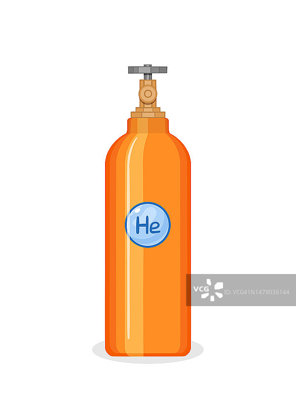 白色背景的氦气罐图片素材