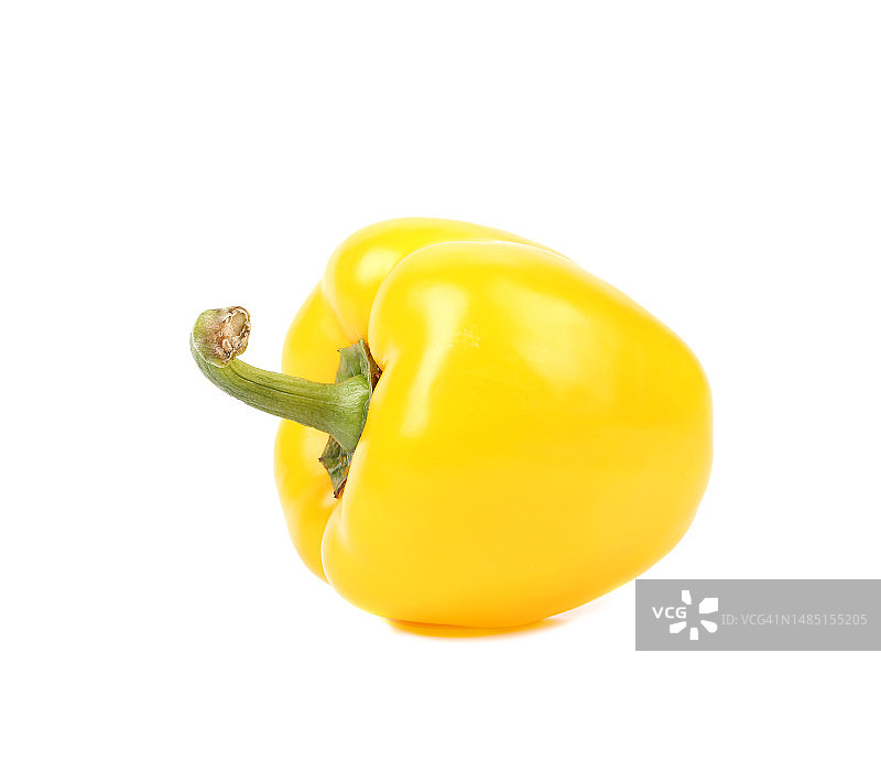 摩尔多瓦，白色背景下的黄色甜椒特写图片素材