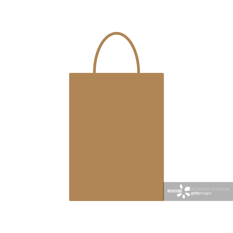 购物袋图标孤立的白色背景图片素材