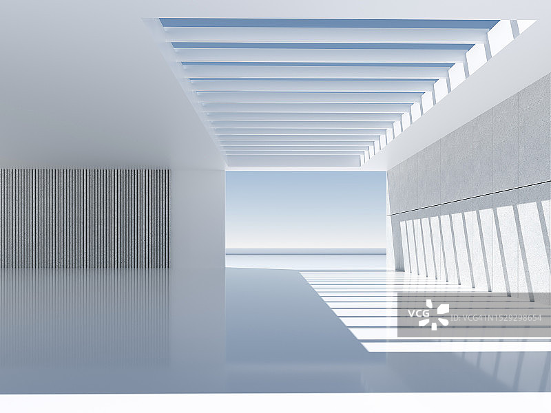 空的未来主义建筑背景图片素材