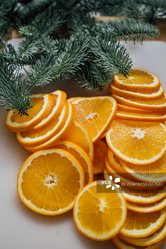 橙片。圣诞装饰图片素材