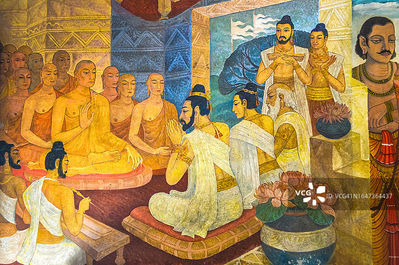 Bellanwila Raja Maha Viharaya的壁画图片素材