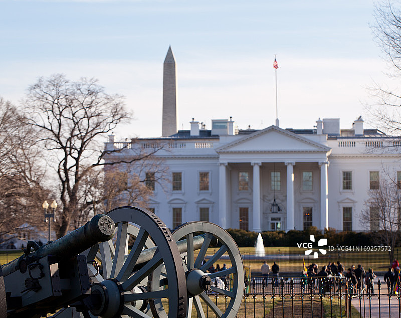 内战的大炮对准了白宫图片素材
