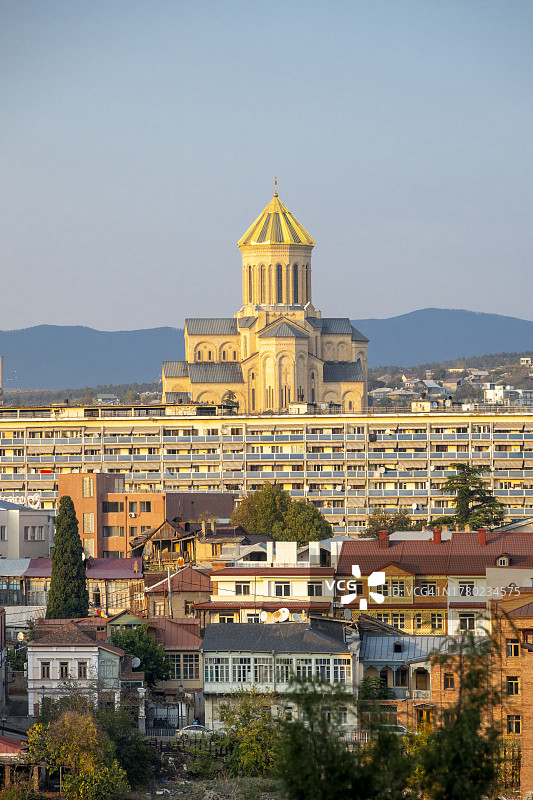 格鲁吉亚第比利斯的圣三一大教堂图片素材