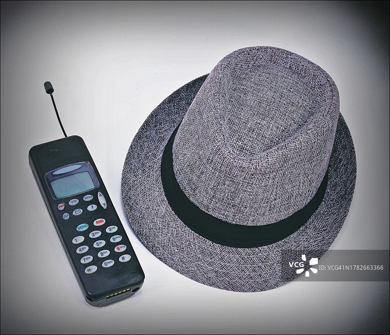 帽子和电话图片素材