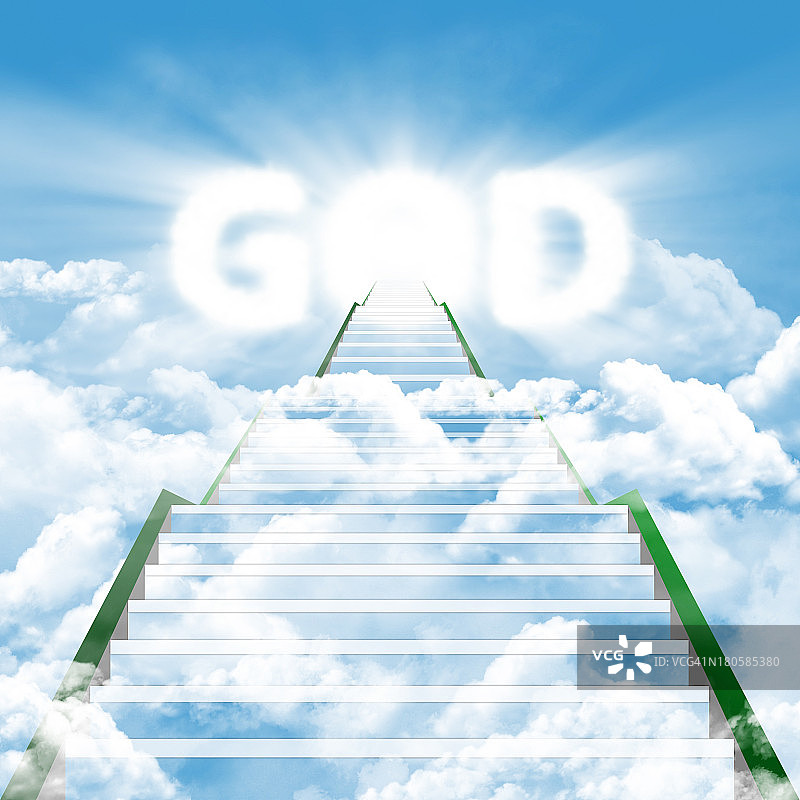 通往上帝的阶梯图片素材