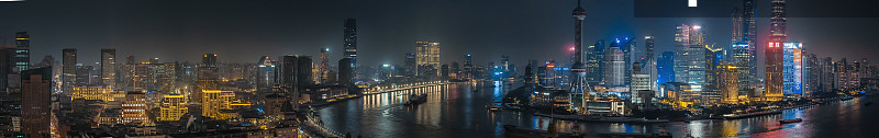 上海外滩夜景图片素材
