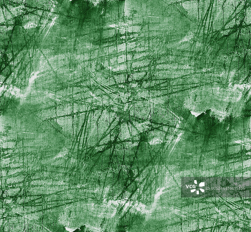 无缝绘制绿色网格方形水彩图片素材