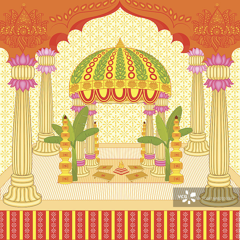 印度婚礼mandap图片素材
