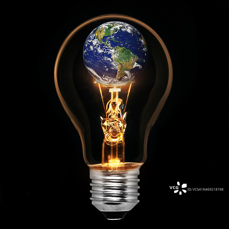美国国家航空航天局(Nasa)设计的元素(Elements)里面有世界的灯泡图片素材